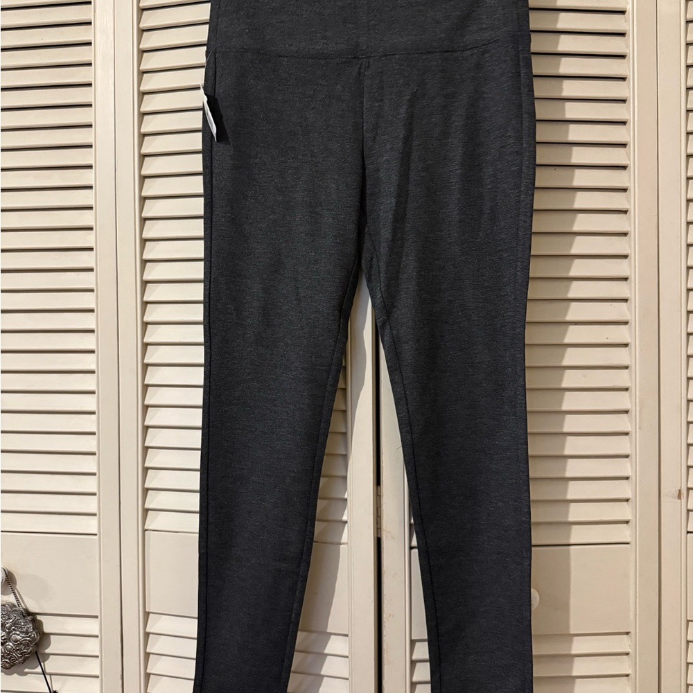 Gray High-Waisted Leggings